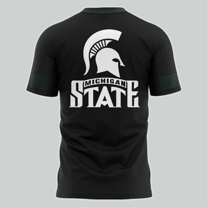 Special New Black Michigan State Spartans Alternate Uniform Tshirt