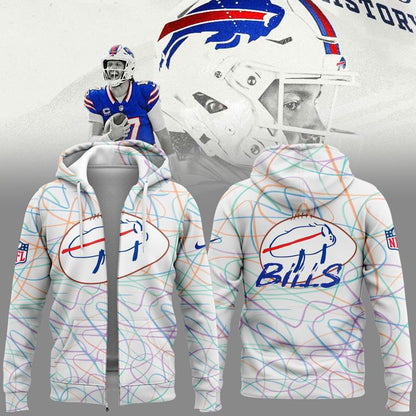 Buffalo Bills ZipHoodie Sesigned By Patients At Buffalo’s Oishei Children’s Hospital
