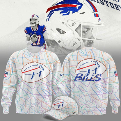 Buffalo Bills Sweat Sesigned By Patients At Buffalo’s Oishei Children’s Hospital