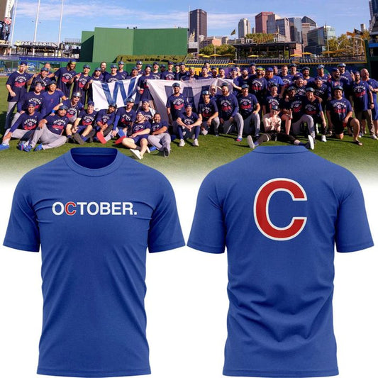 Chicago Cubs October Football T-Shirt - Special Edition