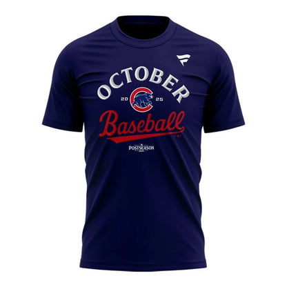 Special New 2025 October Ready Forever Chicago Cubs Navy T-Shirt