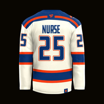 Darnell Nurse 25 Edmonton Oilers Fanatics Premium Cream Alternate Jersey