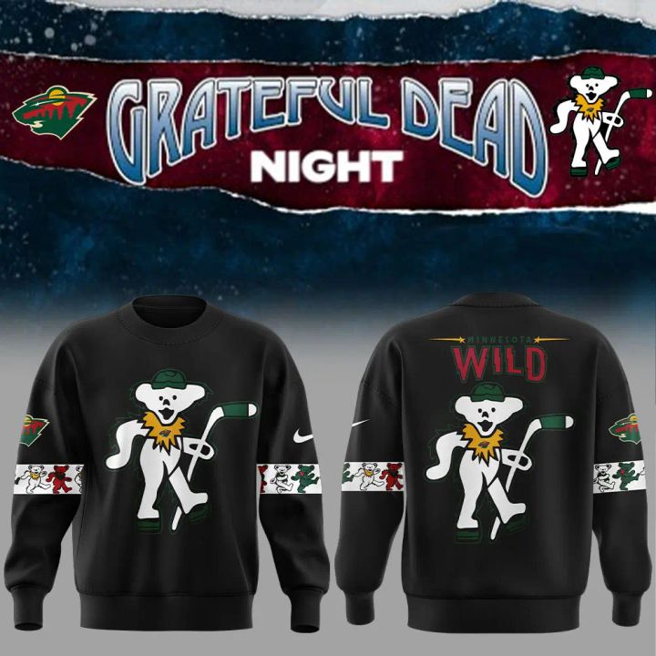 Limited Edition Minnesota Wild Grateful Dead Night Sweatshirt