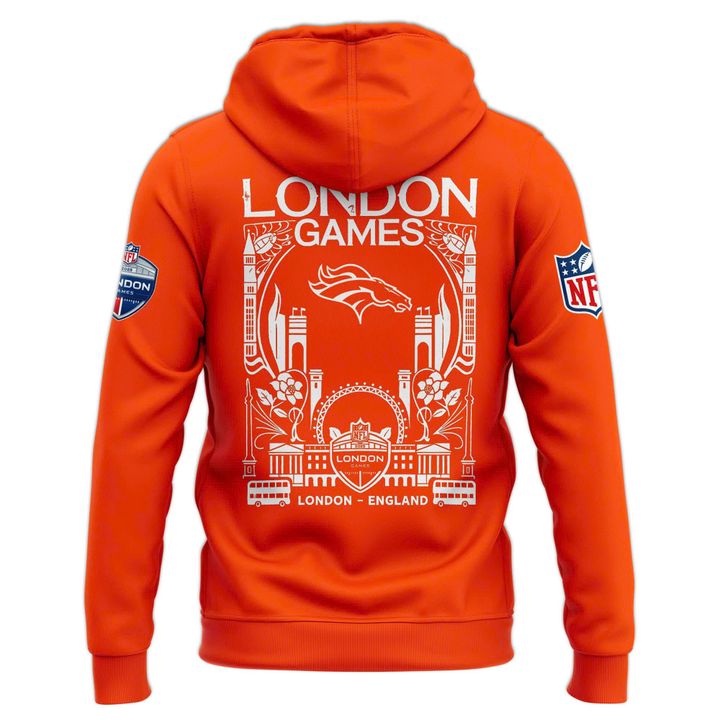 Denver Broncos NFL London game 2025 Limited Hoodie - Orange