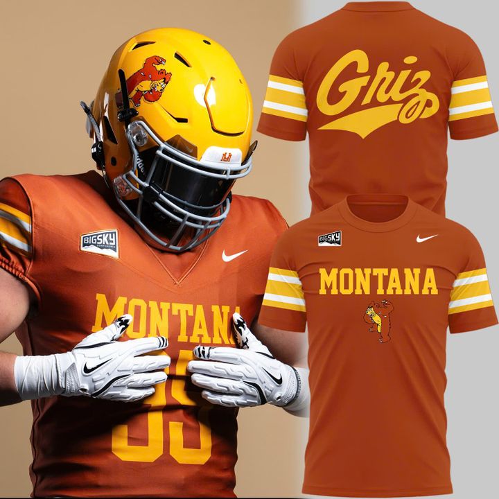 1995 Montana Grizzlies Throwbacks Uniform T-Shirt