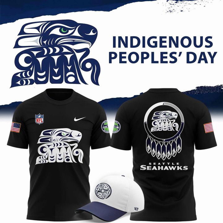 Seattle Seahawks Indigenous Peoples’ Day T-Shirt 2025 Black
