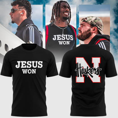 Exclusive Version Nebraska Football Jesus Won Tshirt 2025