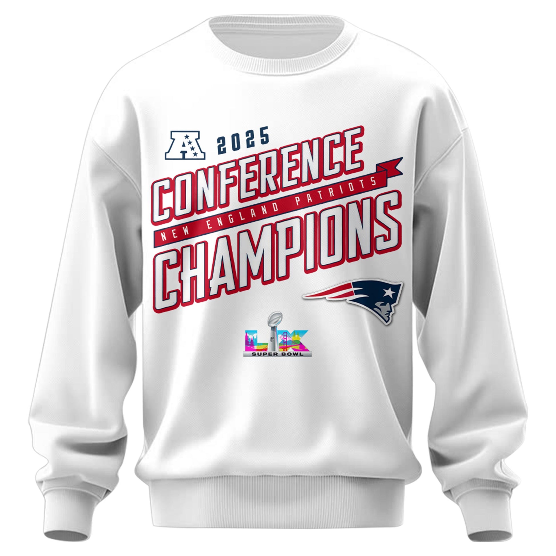 NEPatriots x 2025 AFC Conference Champions Sweatshirt V3