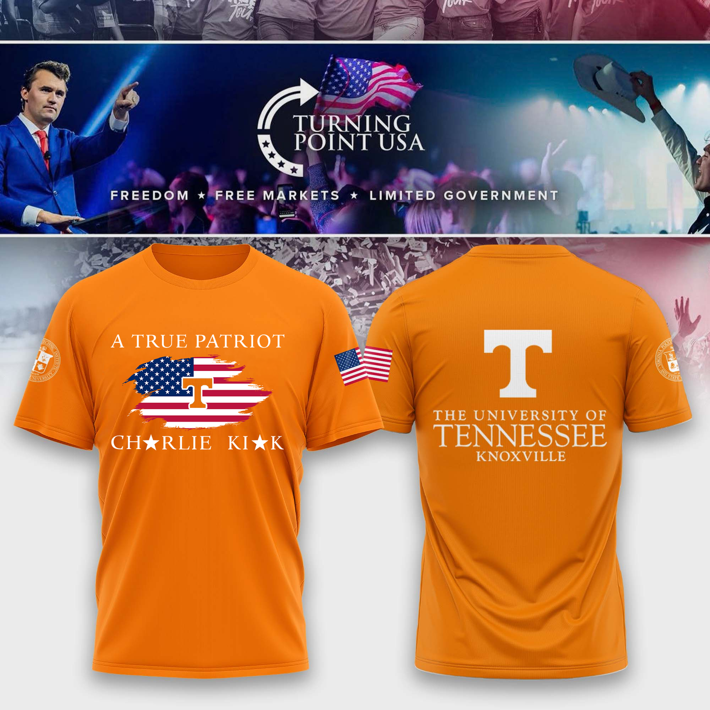 Limited Edition University of Tennessee, Knoxville x Turning Point USA T-Shirt