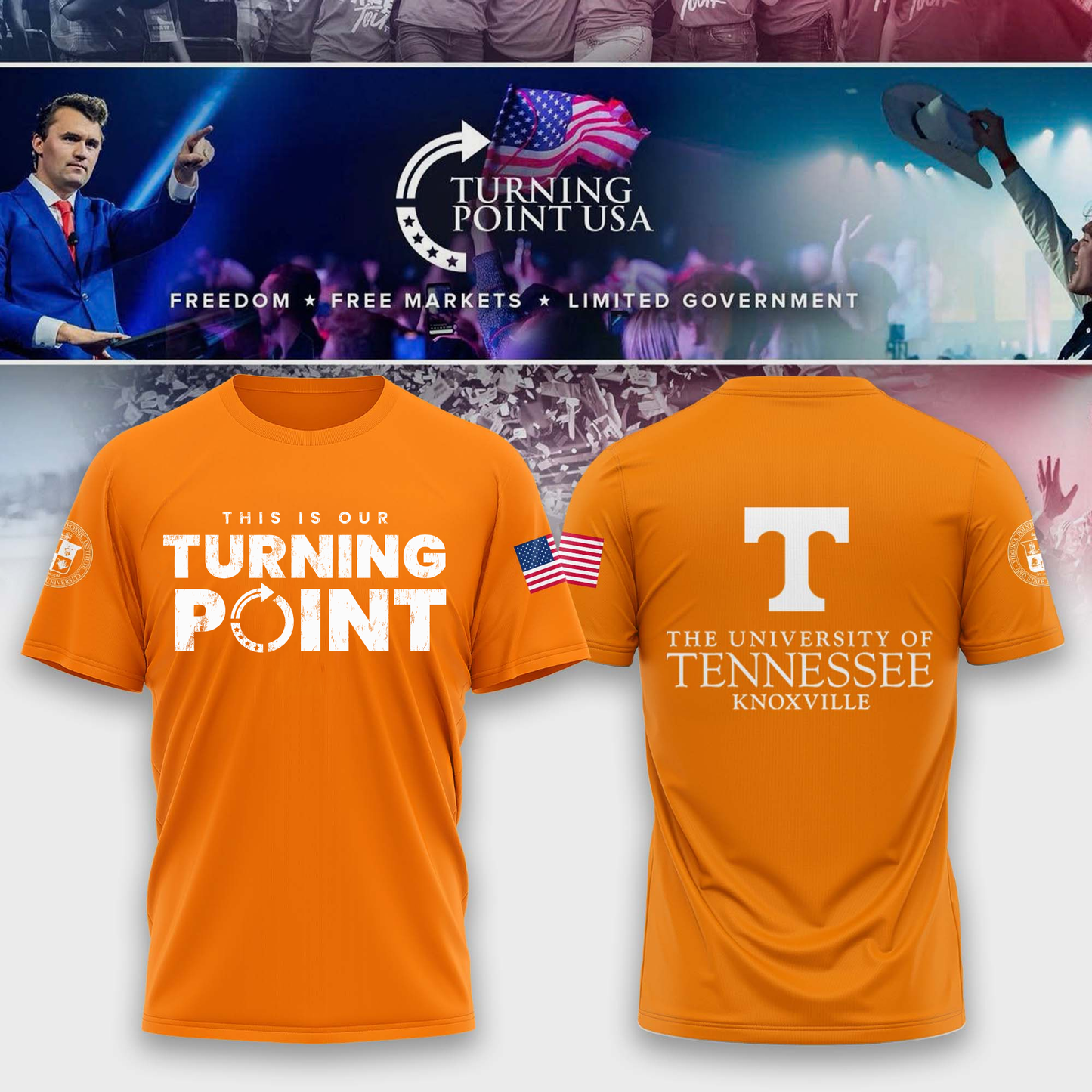 Limited Edition University of Tennessee, Knoxville x Turning Point USA T-Shirt