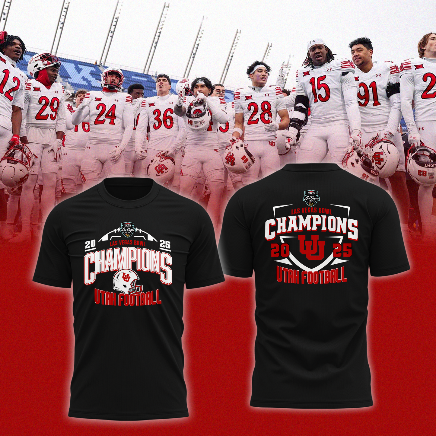 Utah Utes - LAS VEGAS BOWL Champion T-Shirt