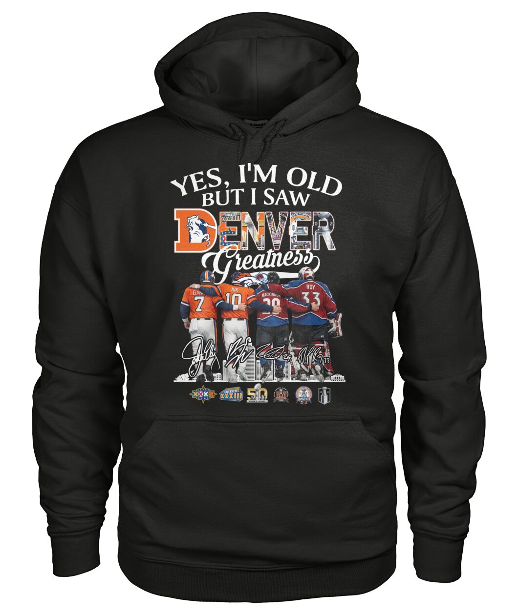 "Yes, I'm old but I saw Denver Greatness" 3d Hoodie