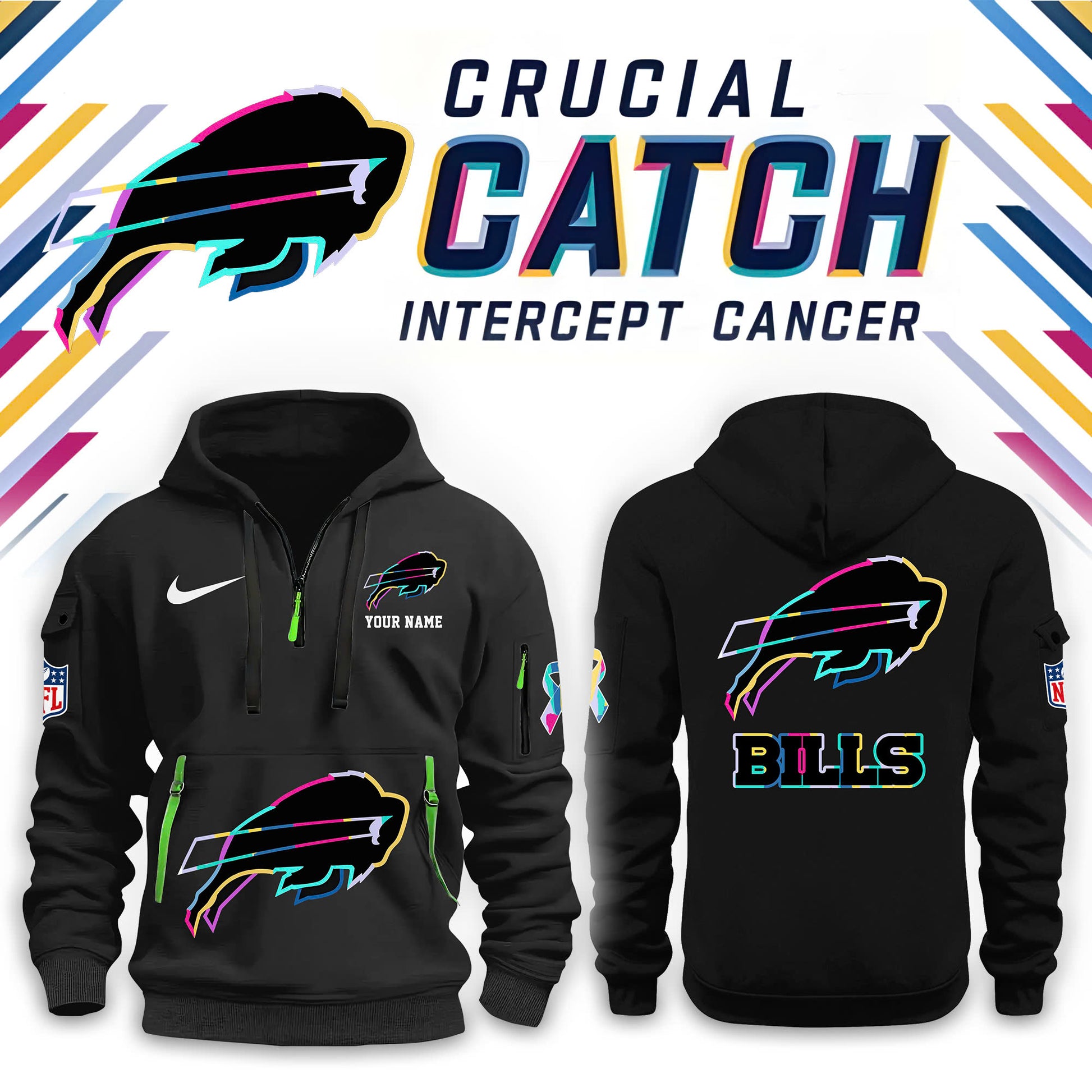 Buffalo Bills Combo Customize Hoodie 115 &amp; Cap &amp; Jogger