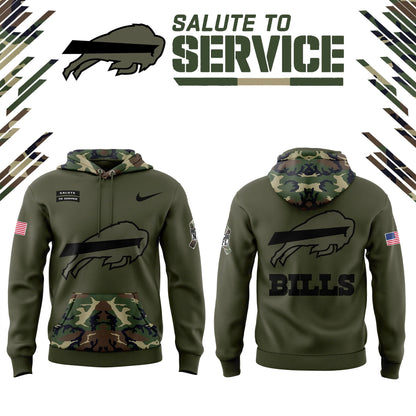 Buffalo Bills 2024 Salute to Service Club Fleece Edition Hoodie V2