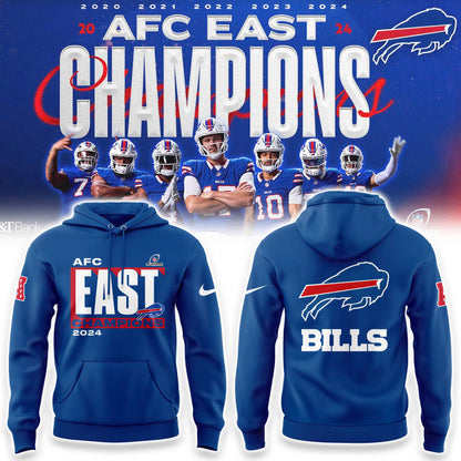 Buffalo Bills Fanatics Royal 2024 AFC East Division Champions Conquer Hoodie