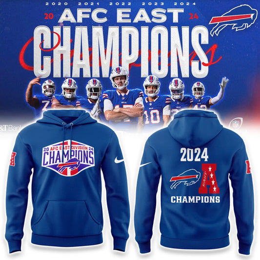 Buffalo Bills Fanatics Royal 2024 AFC East Division Champions Hoodie
