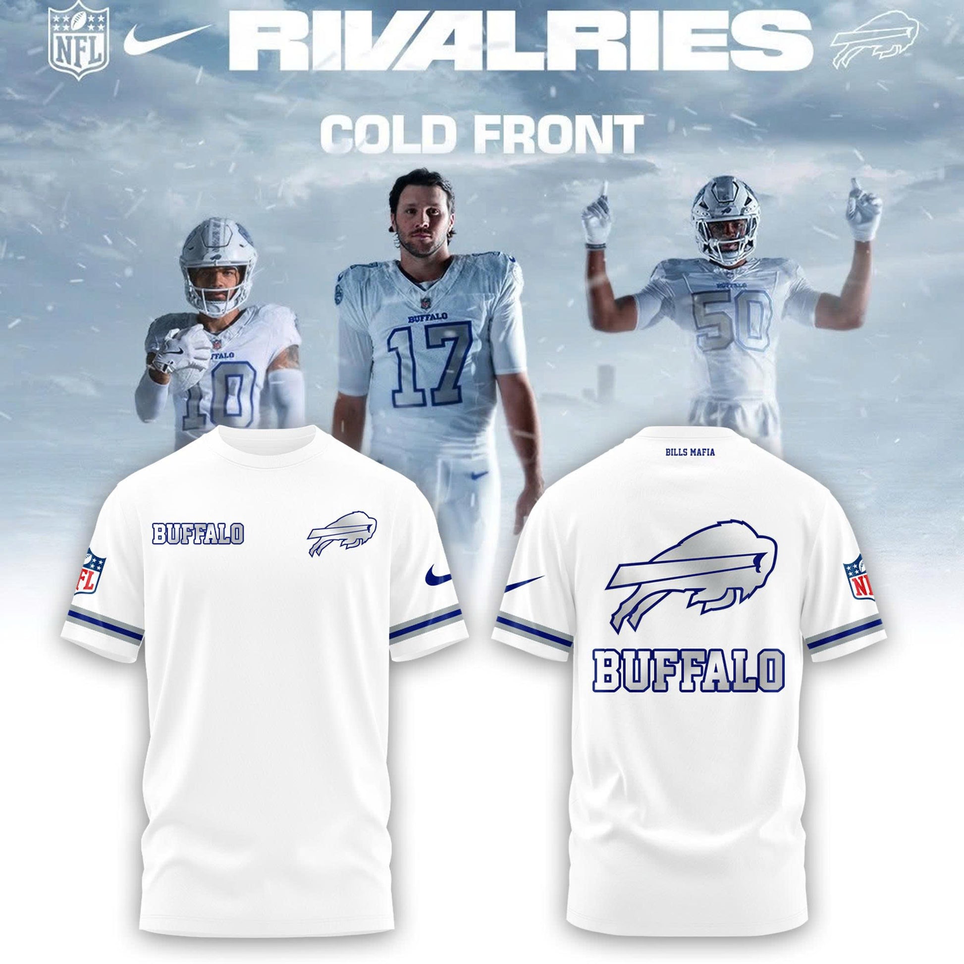 Buffalo Bills Cold Front Rivalries Tshirt | Cap | Joggers