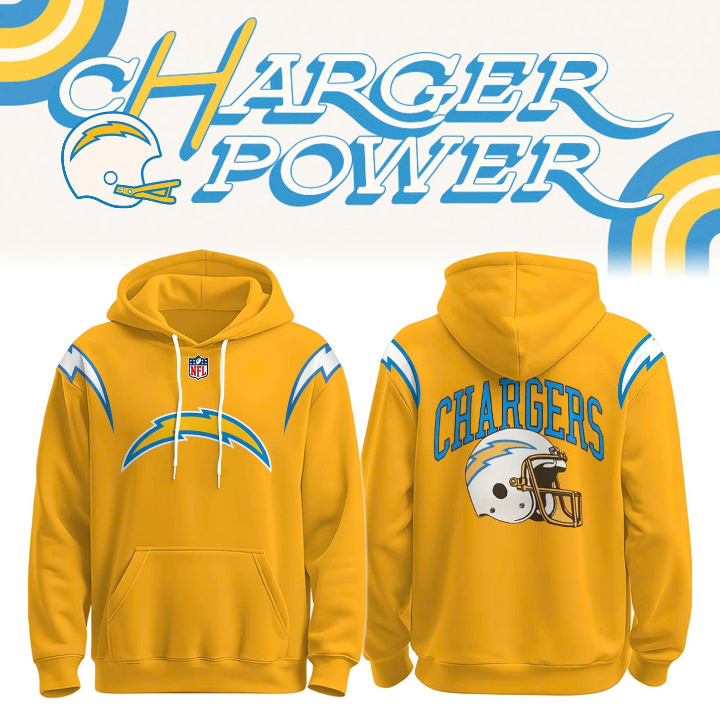 LA Chargers Power Hoodie Limited Edition + Selling Out Fast
