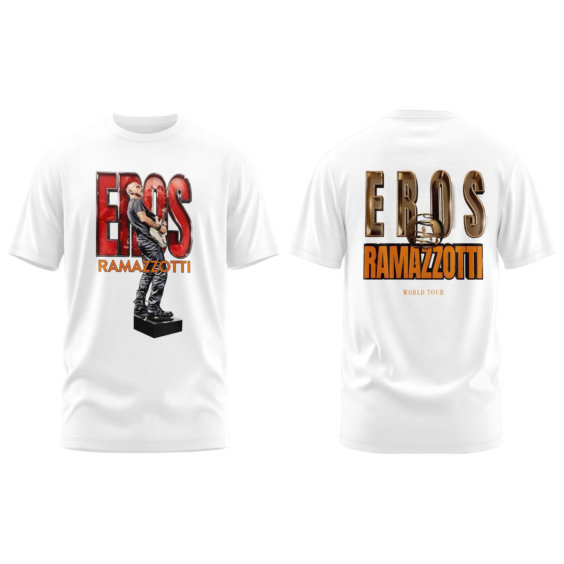 Eros Ramazzotti UNA STORIA IMPORTANTE WORLD TOUR 2026 Limited Edition White Tshirt