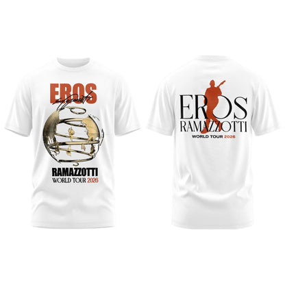 Eros Ramazzotti UNA STORIA IMPORTANTE WORLD TOUR 2026 Limited Edition White Tshirt v2