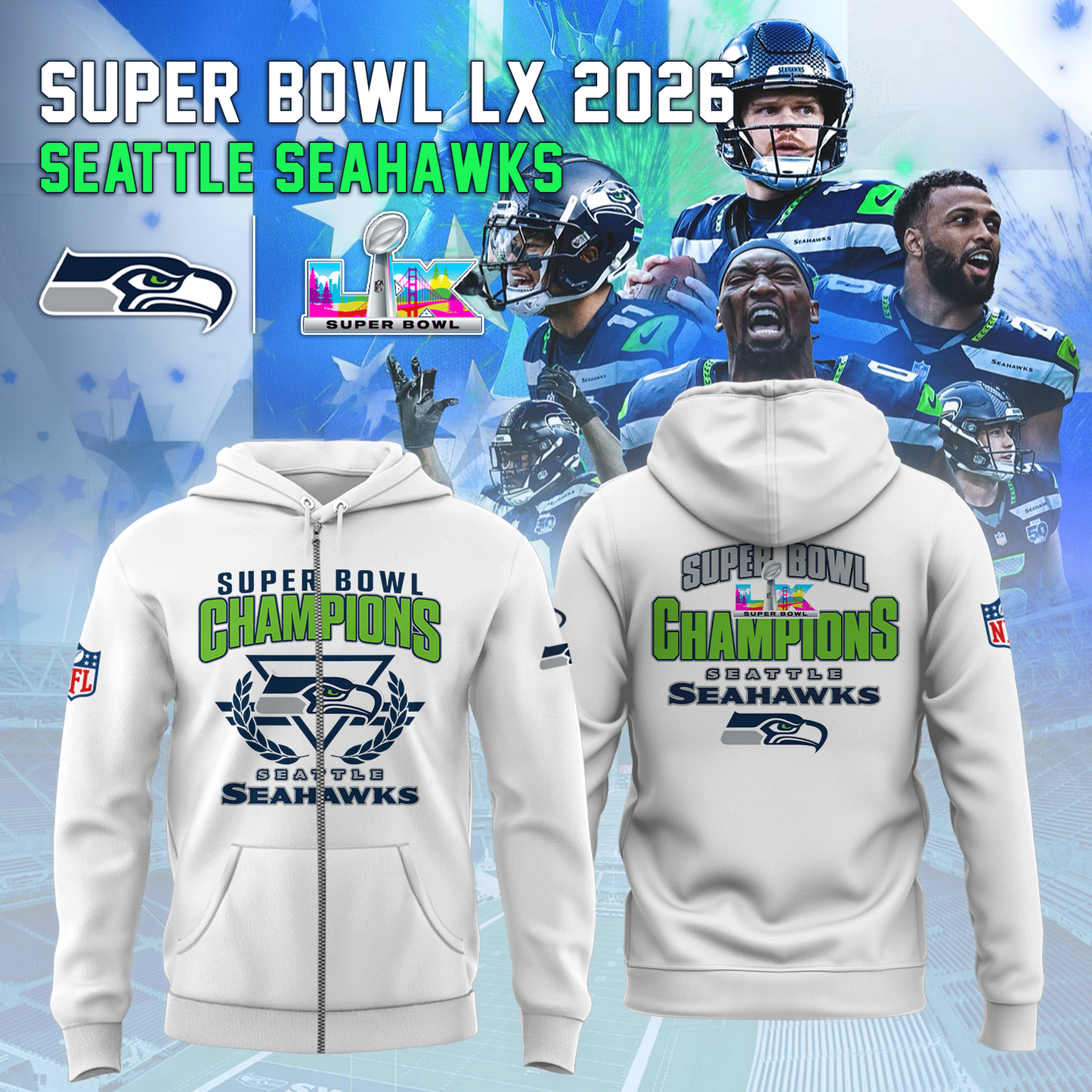 Seattle Seahawks - Champions Super Bowl LX